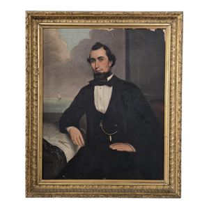 1858 English Portrait of Cain McLaughlin, Oil on Canvas, London