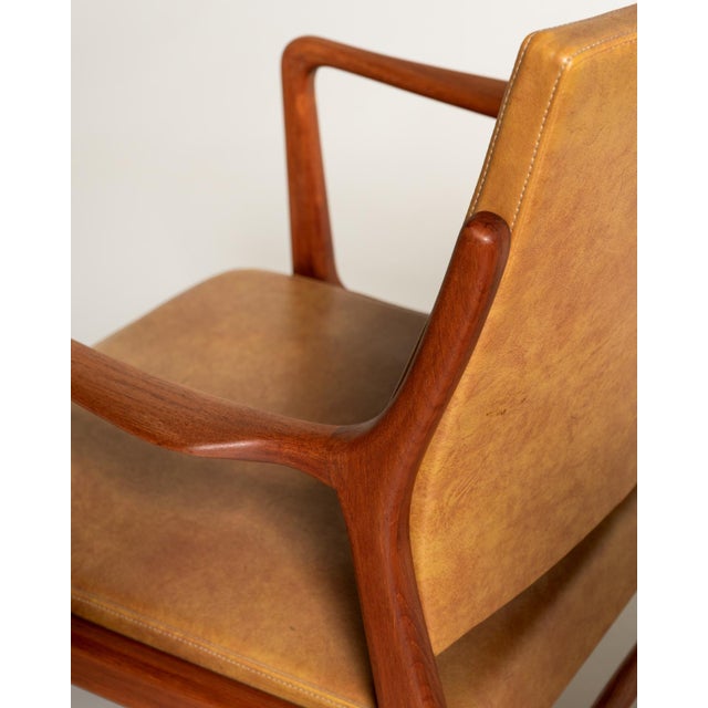 Brown Scandinavian Leatherette Armchairs, 1960s, Set of 2 For Sale - Image 8 of 13