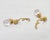 Metal Vintage 1960s Signed Napier Goldtone Faceted Glass Drop Pierced Earrings - 2 Pieces For Sale - Image 7 of 7