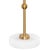 Contemporary Matthew Izzo Home Chanler Brass Rechargeable Table Lamp With Faux Alabaster Base and Metal Shade For Sale - Image 3 of 5
