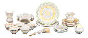 MacKenzie-Childs Partial Dinner Service, 27 Pcs.