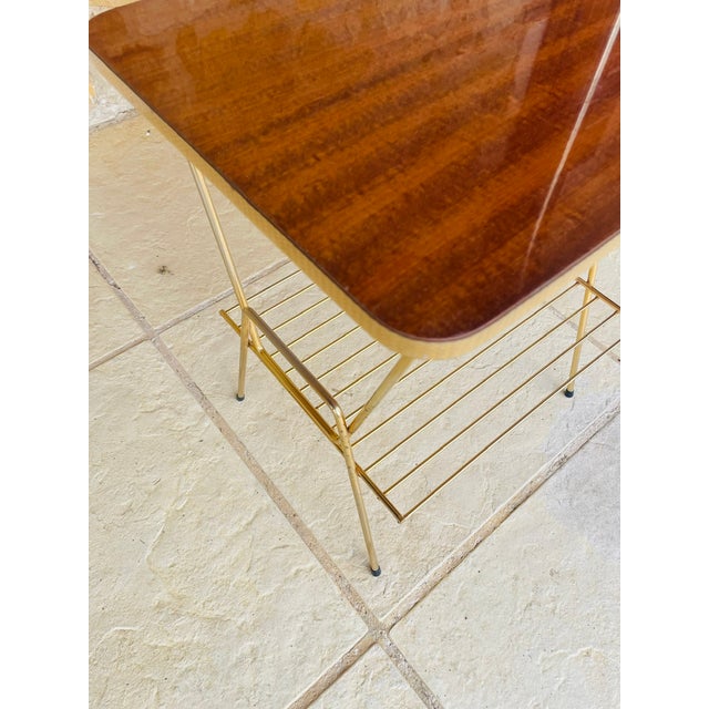 Mid-Century Floor Lamp with Integrated Side Table, 1960s For Sale - Image 4 of 18