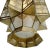 Metal Moroccan Vintage Brass & Etched Glass Pendant Light For Sale - Image 7 of 12