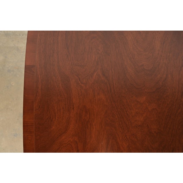 Wood Kittinger Georgian Banded Mahogany Double Pedestal Dining Table, Newly Refinished For Sale - Image 7 of 15
