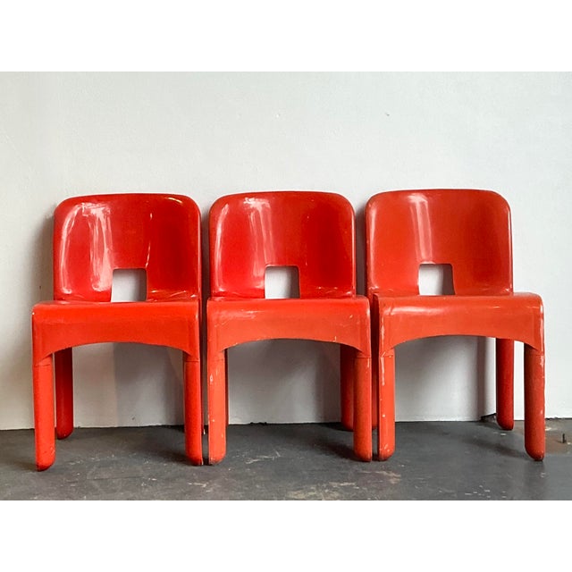 Infuse your space with the vibrant optimism of the Space Age with this iconic set of three Joe Colombo chairs. Originally...