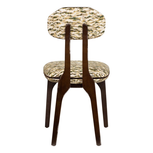 Silhouette Dining Chair in Embroidered Fabric from Insidherland For Sale