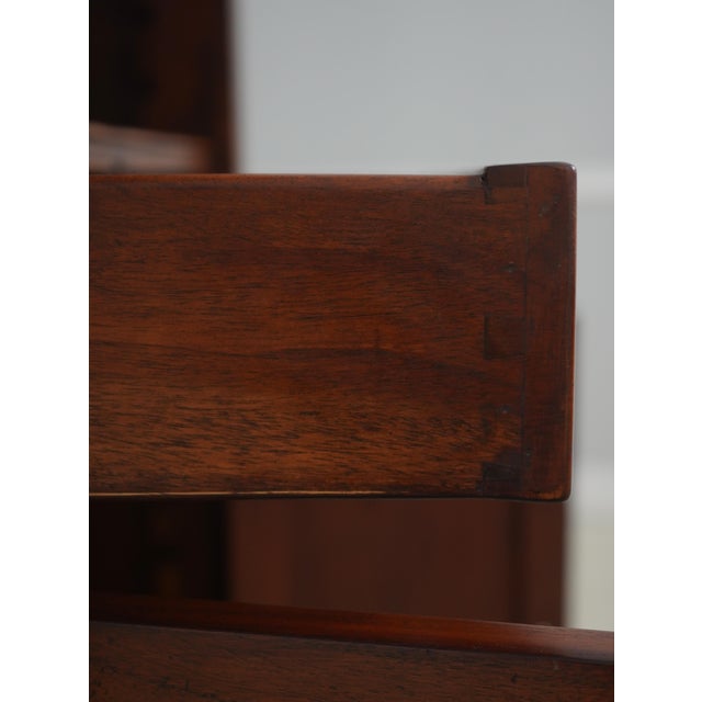 Mahogany Continental Style 2 Drawer 2 Door Tall Bookcase For Sale - Image 4 of 16