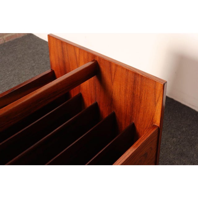 Norwegian Rosewood Magazine Rack / Record Lp Caddy by Rolf Hesland for Bruksbo For Sale - Image 14 of 18