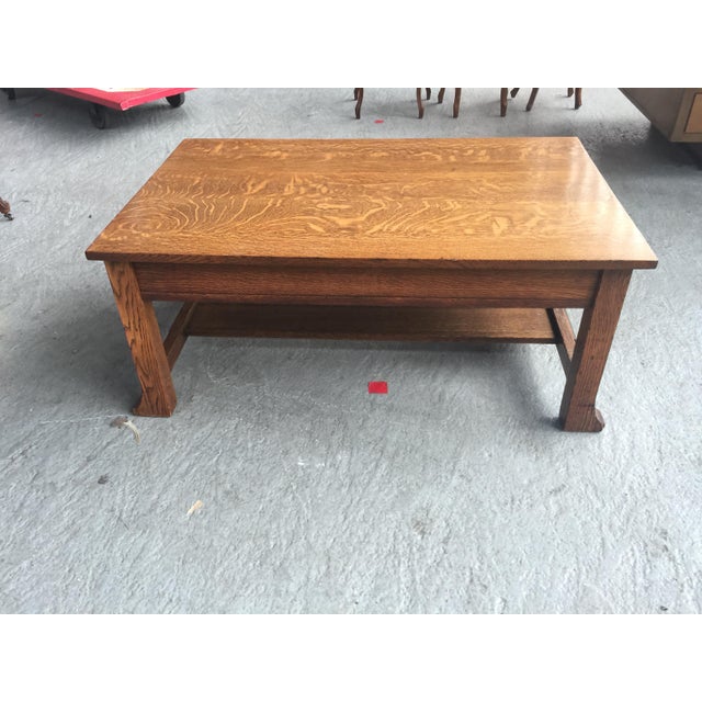 Antique Oak Arts & Crafts Coffee Table Chairish