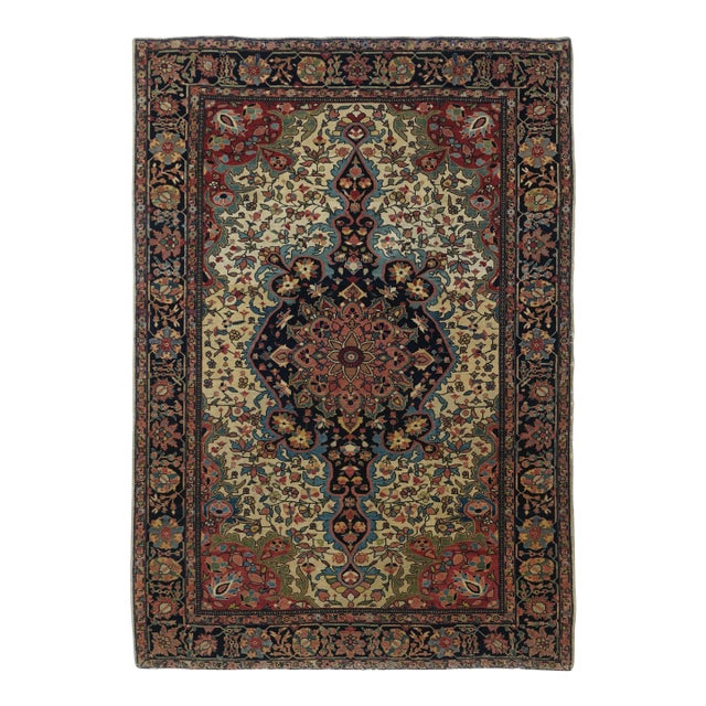 Antique Farahan Sarouk Rug 3'4'' X 4'10'' For Sale