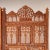 Mid Century Four Panel Anglo Indian Carved Teak Screen Room Divider For Sale - Image 9 of 13