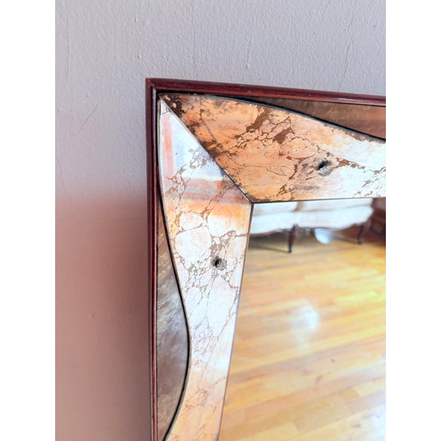 Vintage 1960s Venetian-Style Mirror With Etched Glass and Gold Gilt Frame For Sale - Image 14 of 16