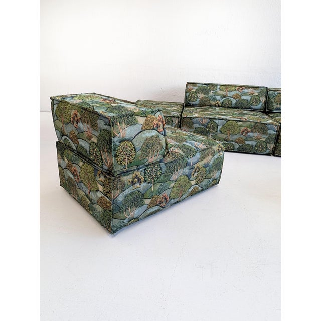 Textile Trio Modular Sofa by Franz Hero & Karl Odermatt for Cor, 1970s, Set of 5 For Sale - Image 7 of 13