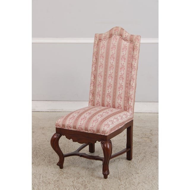 Pair of High Back Upholstered Chairs For Sale - Image 4 of 17
