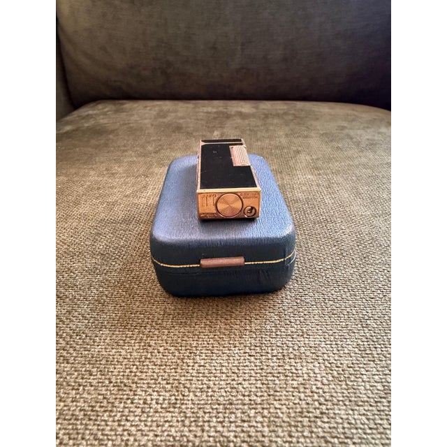 Rare Vintage Dunhill Gold Plated Black Lacquer Lighter Original Sky Case For Sale - Image 13 of 13