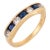 Vintage Sapphire Diamond 14k Yellow Gold Band Ring, Size 5 For Sale