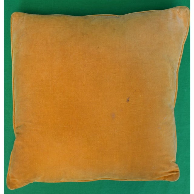 Traditional Hand-Needlepoint Fox-Hunt Scene Celadon Pillow For Sale - Image 3 of 5