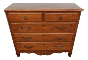 Ethan Allen Solid Maple Large Low Dresser Bathroom Vanity 6020