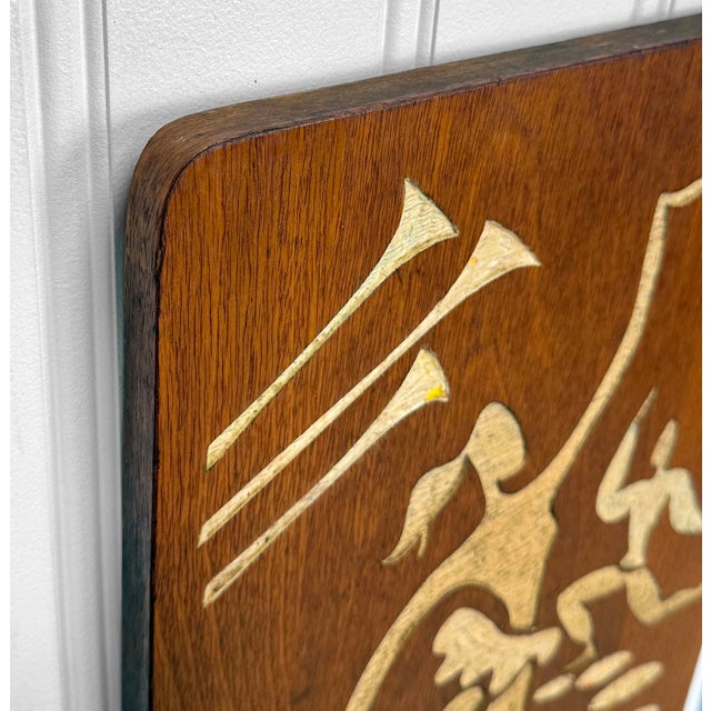 Mid-Century Abstract Figural Dancers Walnut Wall Plaques - A Pair For Sale - Image 11 of 13