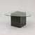 Designer Coffee Table with Natural Stone Base and Organic Glass Top, 1970s For Sale - Image 5 of 7