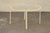 Ivory Mid Century Modern Round Aluminum Glass Top Patio Dining Table For Sale - Image 8 of 12