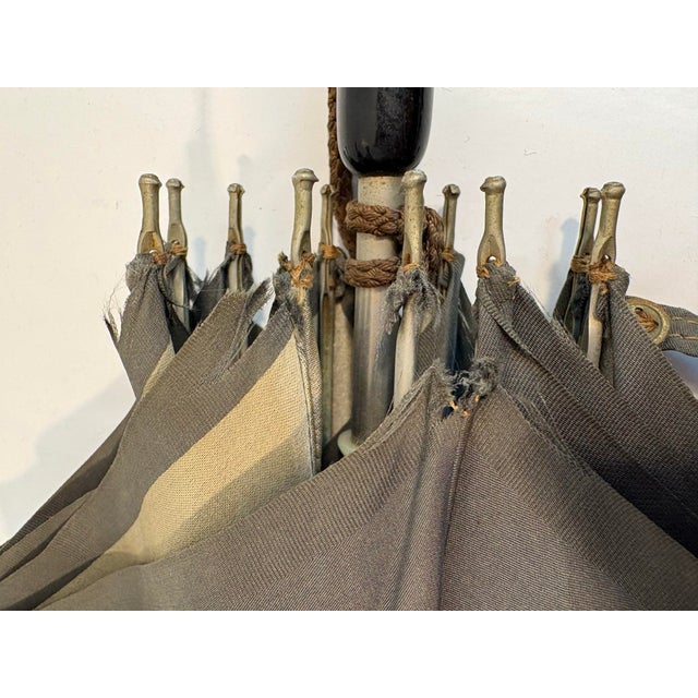 Antique Umbrella With Brass Embossed Handle From Belgium For Sale - Image 10 of 10