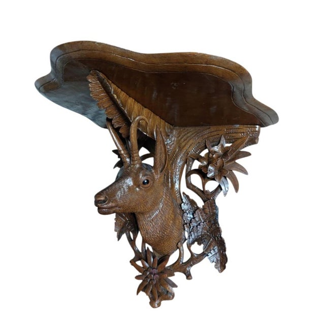 19th Century Black Forest Carved Bracket Shelf, 1890s For Sale - Image 6 of 8