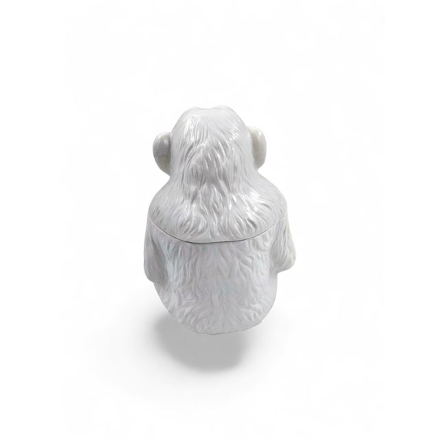 Fitz and Floyd 1970s Monkey Business, Fitz & Floyd, Discontinued, Figural Cookie Jar & Lid For Sale - Image 4 of 8