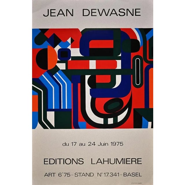 Jean Dewasne Exhibition is an original screen print and offset realized by Jean Dewasne in 1975. Good conditions except...