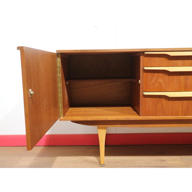 Mid Century Modern Vintage British Teak Sideboard Credenza For Sale - Image 12 of 14