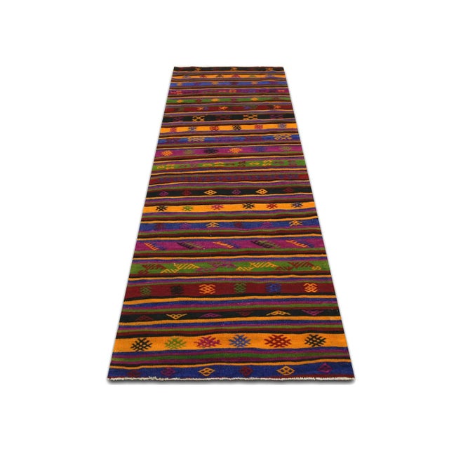 1960s 1960s Turkish Kilim Runner For Sale - Image 5 of 7