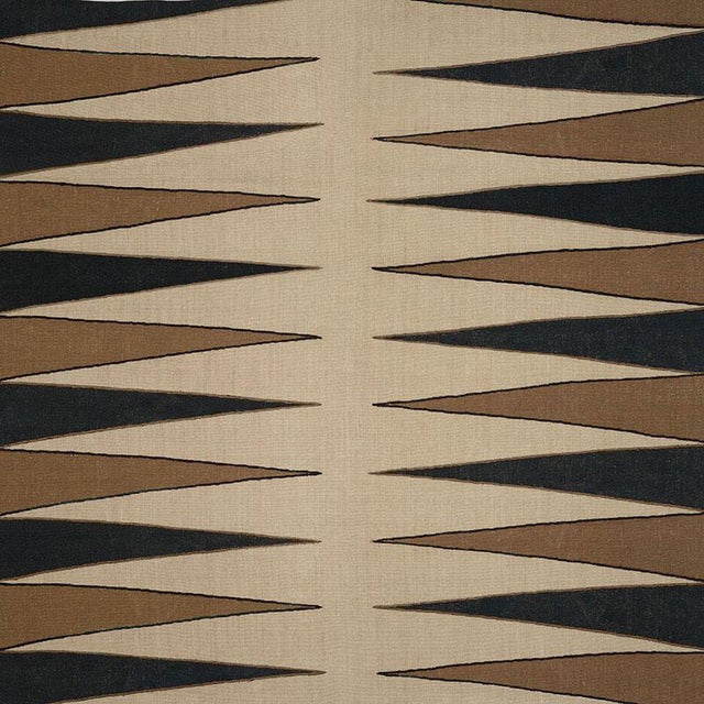 Sample- Schumacher X Mary Mcdonald Moorea Fabric in Lava Black For Sale