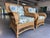 Vintage Henry Link for Lexington Woven Rattan and Wicker Lounge Armchairs With Floral Upholstery | a Pair For Sale - Image 9 of 14