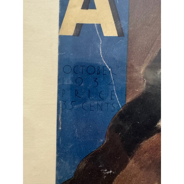 Art Deco 1934 Original Asia Magazine Cover, October, Stanislaw Rembski, Art Deco, Matted For Sale - Image 3 of 5