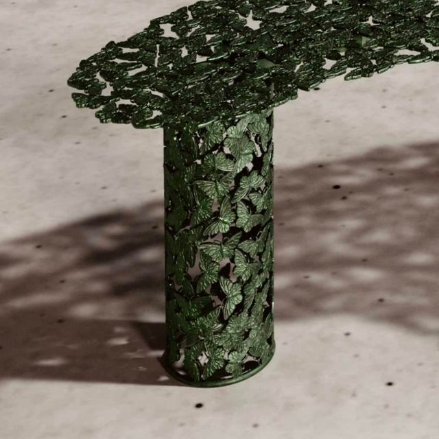 Contemporary Jean Butterfly Coffee Table in Cast Bronze with Green Patina by Fred & Juul For Sale - Image 3 of 4