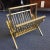 Mid-Century Modern Mid-Century Modern Brass Campaign Style Folding Magazine Stand For Sale - Image 3 of 9