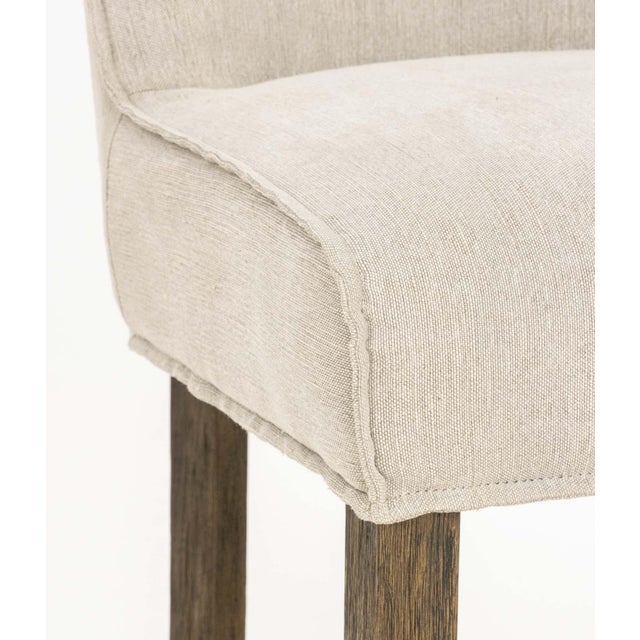 Gray Four Hands "Aria" Upholstered Bar Stools, 3 For Sale - Image 8 of 9