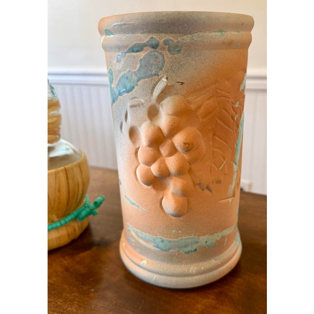 Tiffany Blue Twisted Spiral Botero Wine Bottle and Wine Chiller For Sale - Image 8 of 12