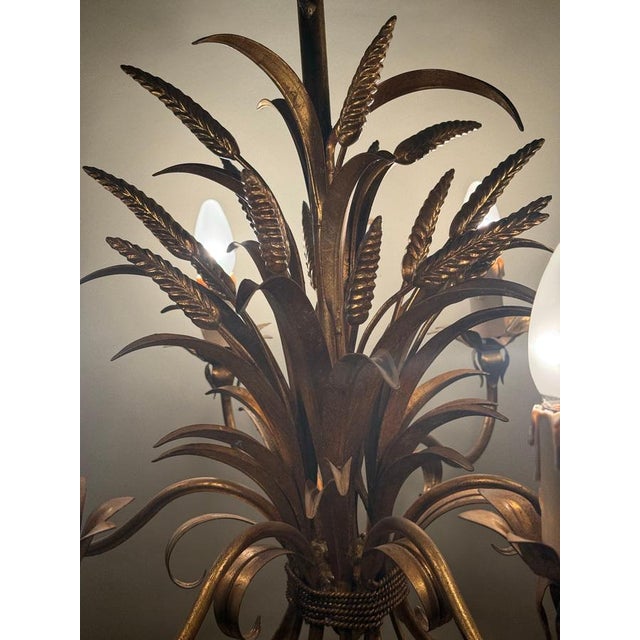 Gilt 6-Arm Chandelier by Hans Kögl, 1970s For Sale - Image 13 of 14