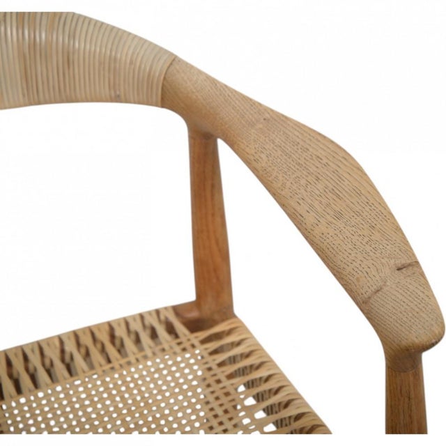 1960s JH501 The Chair in Oak and Wicker by Hans Wegner, 1960s For Sale - Image 5 of 16