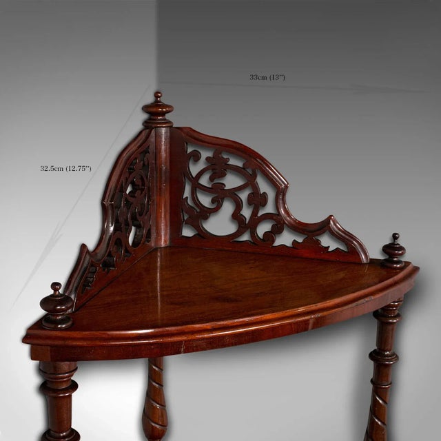 Antique Corner Whatnot, English, Walnut, Country House Display Stand, Victorian For Sale - Image 9 of 9