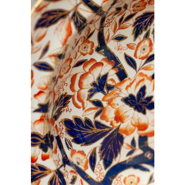 Ceramic Pair Antique Royal Crown Derby Imari Porcelain Plates – Early 19th Century – Hand-Painted Gilt For Sale - Image 7 of 10