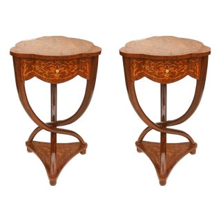 Art Nouveau Revival Side Tables, Set of 2 For Sale