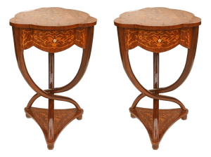 Art Nouveau Revival Side Tables, Set of 2
