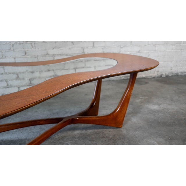 Mid Century Erno Fabry Biomorphic Walnut Coffee Table, C. 1950s For Sale - Image 9 of 18