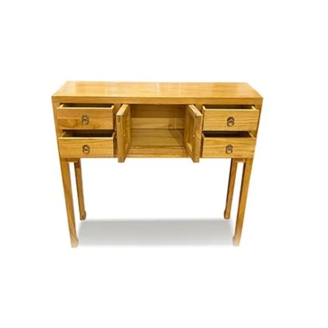 Chinese Honey Brown Beijing Console Table For Sale - Image 3 of 5