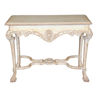 Louis XV Style Distressed Painted Console Table For Sale