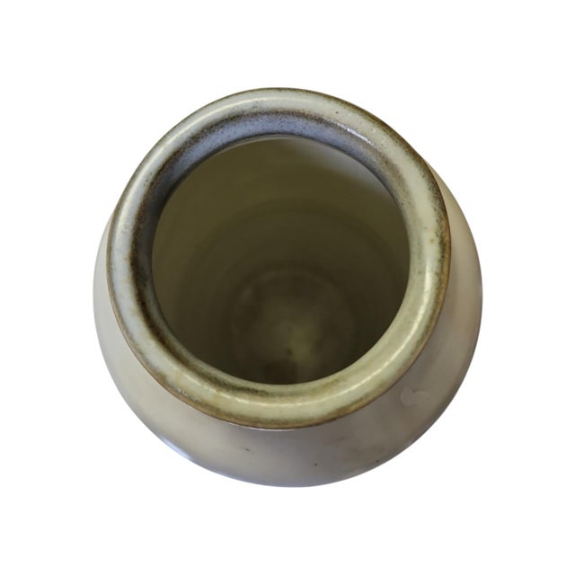 Late 20th Century Vintage Kyle Carpenter Bamboo Motif Studio Pottery Vase For Sale - Image 5 of 7