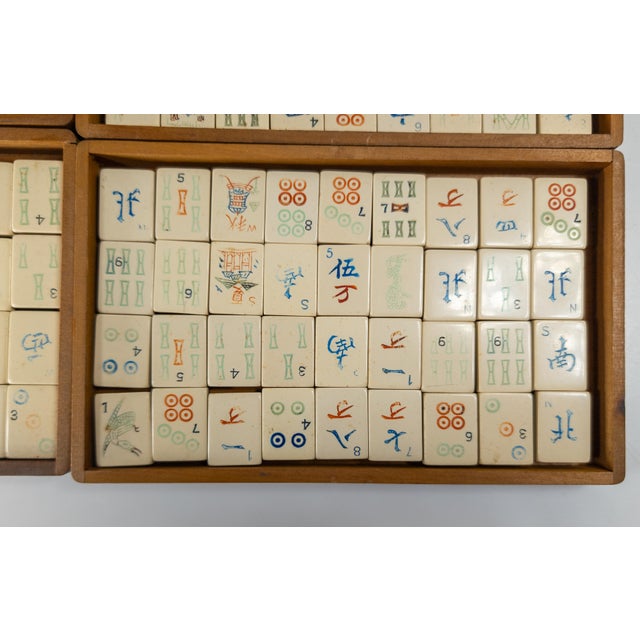 Plastic 1920's Mah Jong Boardgame Set With 144 Tiles by Pung Chow For Sale - Image 7 of 18