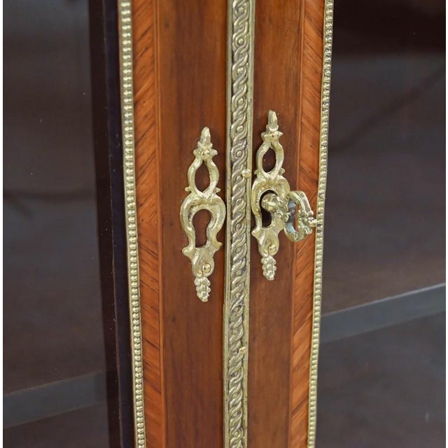 Late 19th Century Napoleon III Marquetry Display Cabinet For Sale - Image 10 of 18